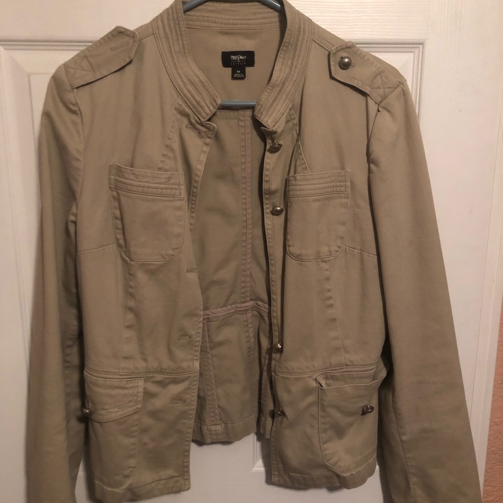 Tan military button style Mossimo Jacket